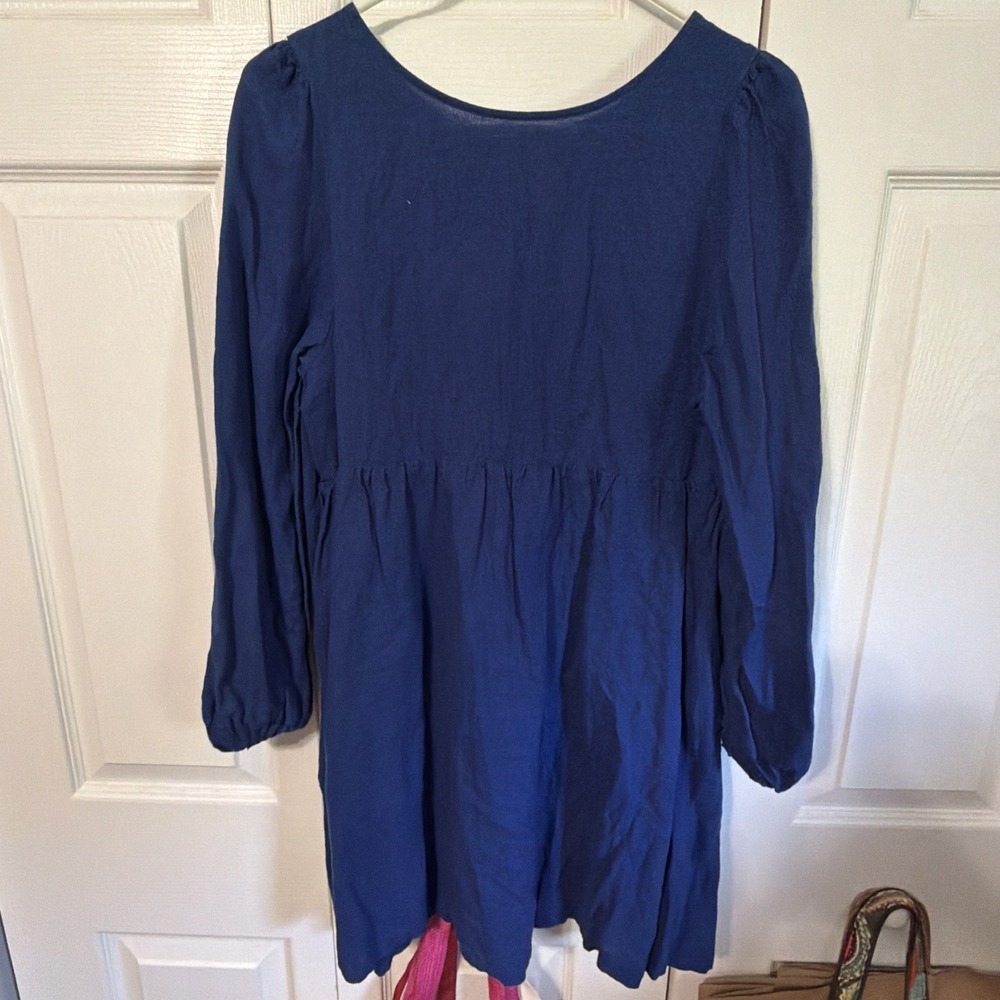 Sezane Candice Two Way Babydoll Dress Linen Blend Size 38/6 Button Back - Picture 2 of 6